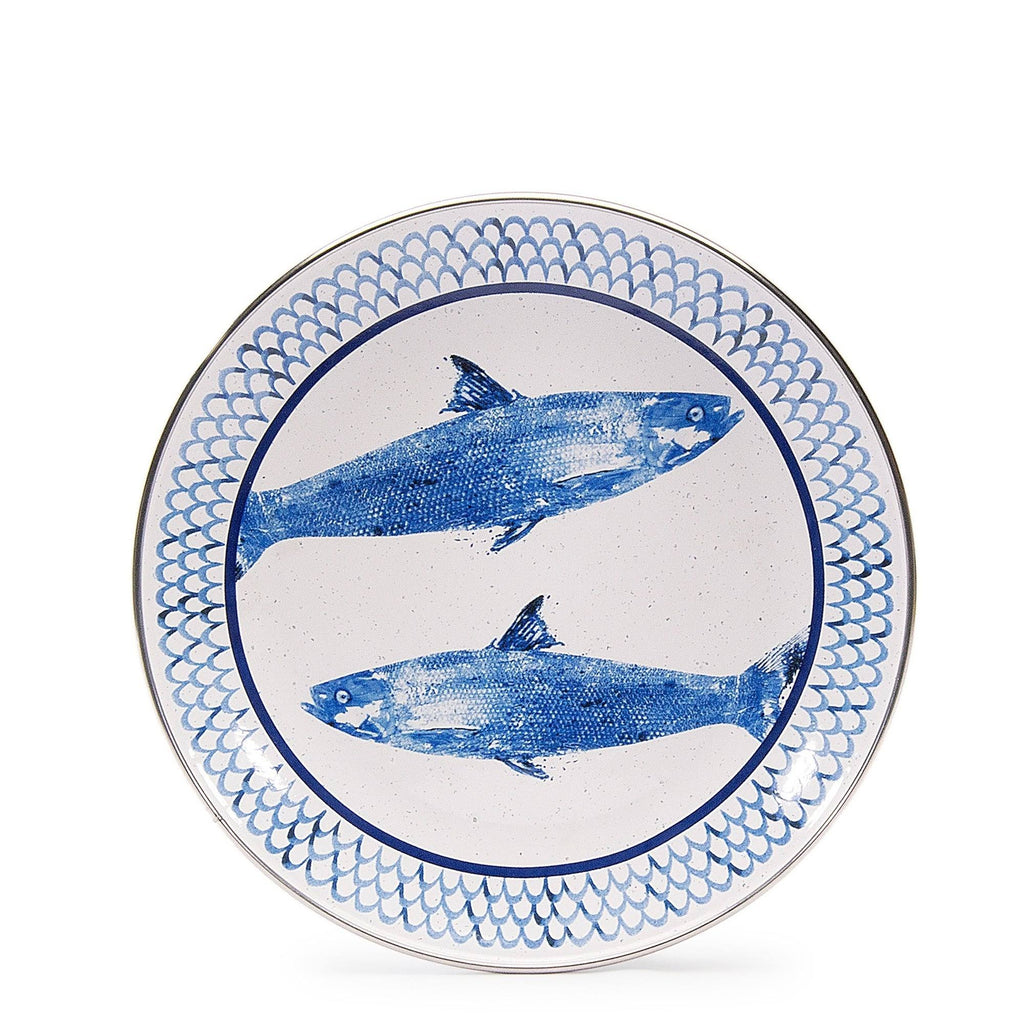 Blue Enamelware Sandwich Plates, Set of 4 E655208