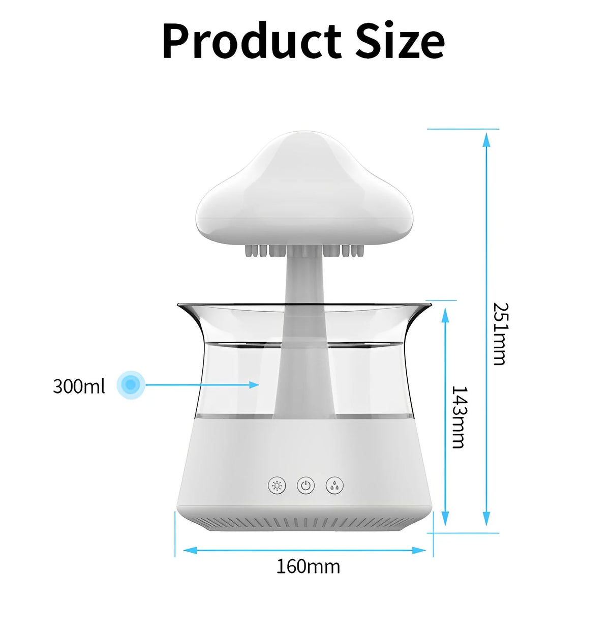 300ML Essential Oil Diffuser with 7 Colors LED Lights L976