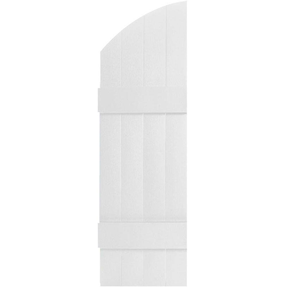 14 inchw x 45 inchh Vinyl Shutters with Archtop P5712