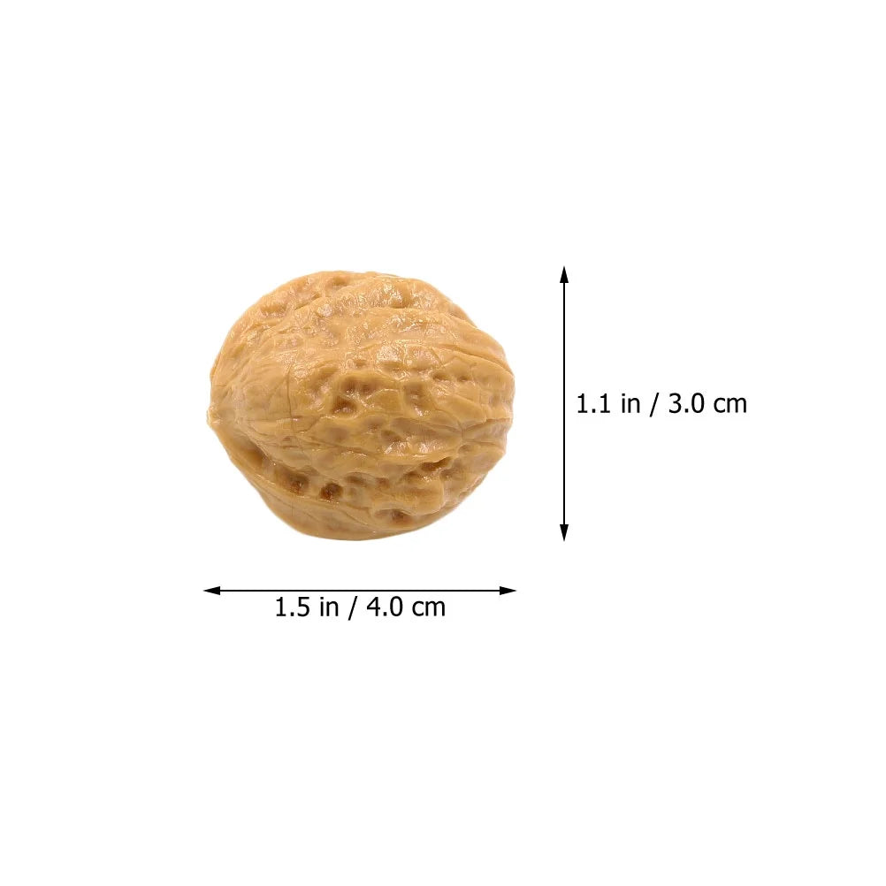 Walnut Fake Decoration Walnut Kids Food Faux Miniature Farmhouse Props Photo Kitchen Ornament Role Artificial Q620460