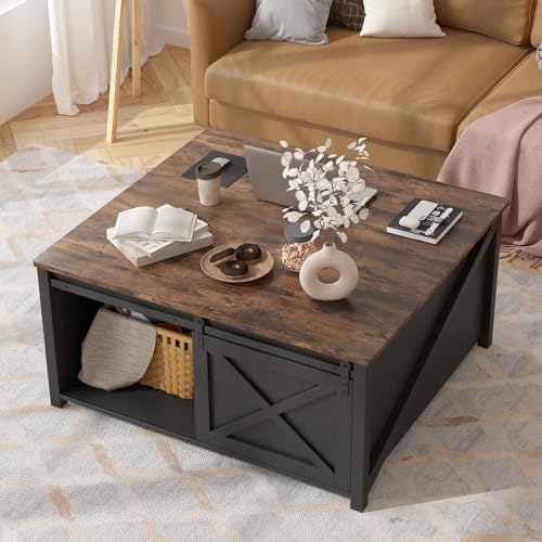 Black Lift Top Coffee Table with Storage X979
