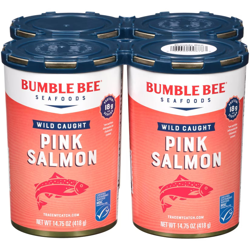 Pink Canned Salmon, Pack of 4, 14.75 oz Can U204583