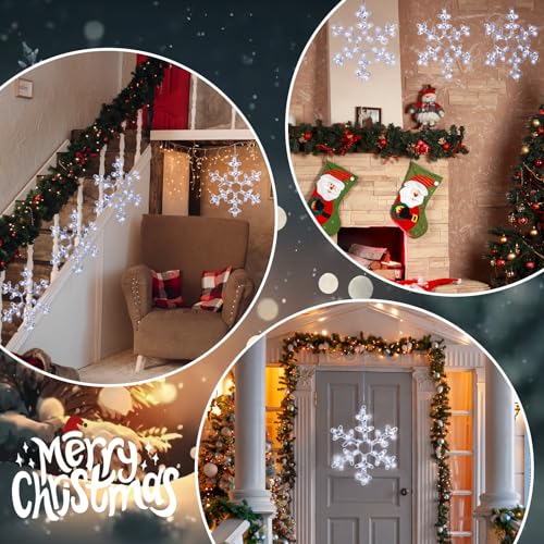 Battery Powered Snowflake Shaped LED Window Lights L32368