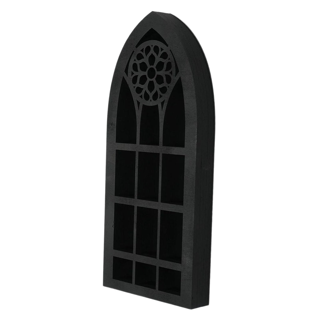 Black Wooden Wall Display Shelf K8229