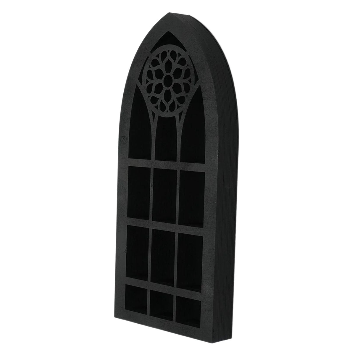 Black Wooden Wall Display Shelf K8229