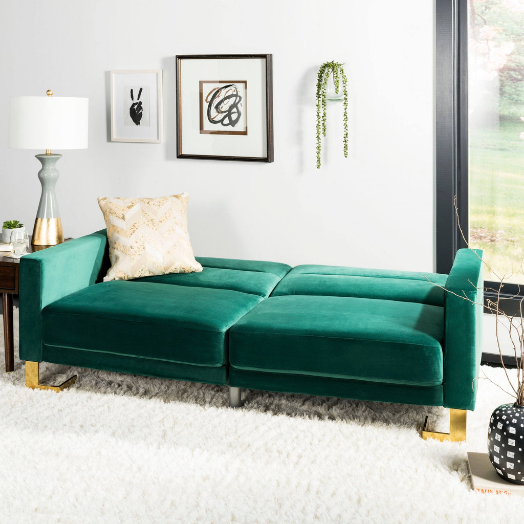 Emerald Green Foldable Sofa Bed F543