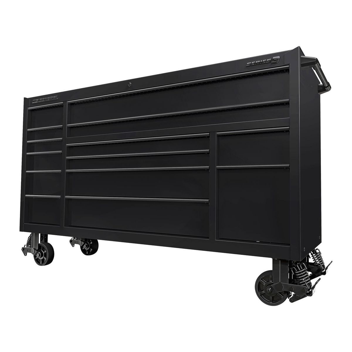 72 in. x 22 in. Slate Gray Triple-Bank Roll Cab W797