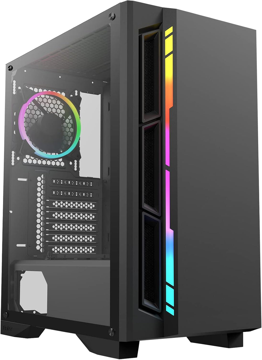 Mid-Tower ATX Gaming Case with Tempered Glass Side Panel and 360 mm Radiator Support F338