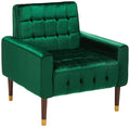 Emerald Velvet Button-Tufted Armchair S555