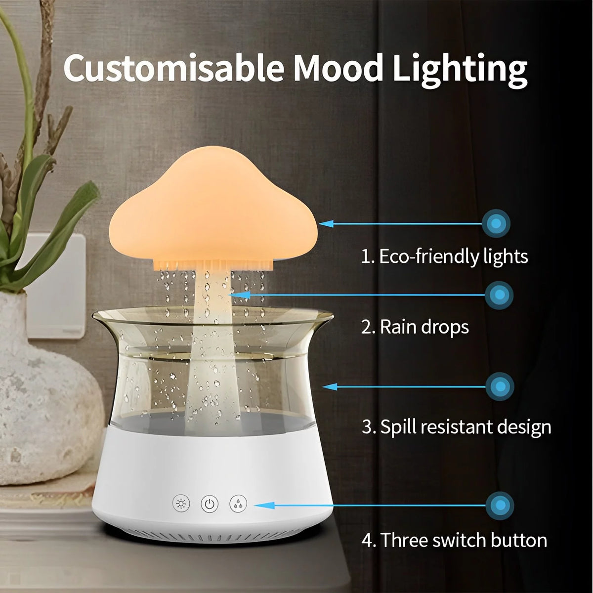 300ML Essential Oil Diffuser with 7 Colors LED Lights L976