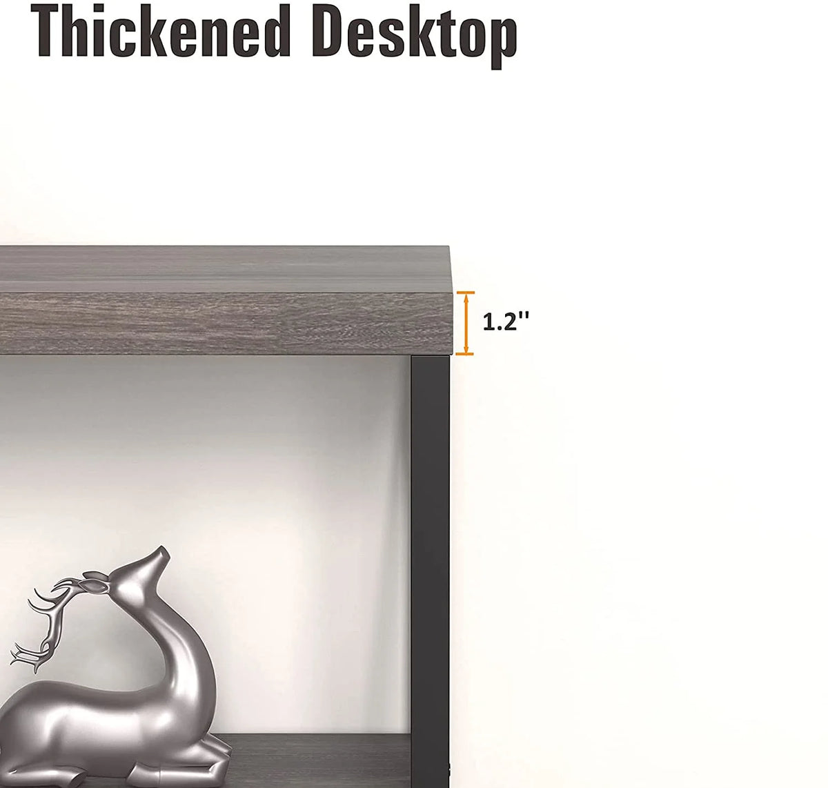 Gray 55"L Narrow Console Table with Storage Shelves A3831
