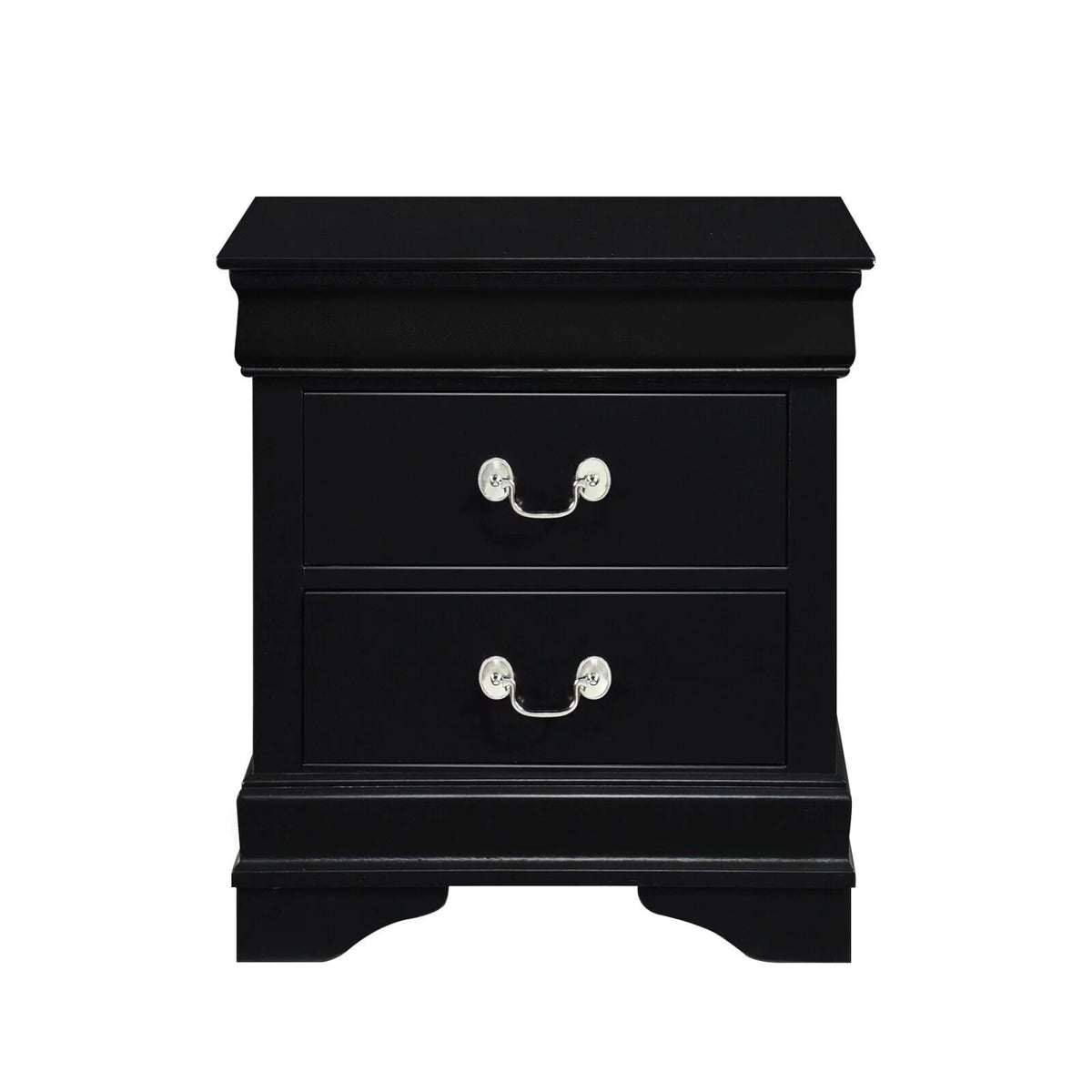 Twin Bed Nightstand Dresser Mirror 4pc Set Black V609
