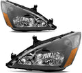 Headlight Assembly for 2003 to 2007 Honda Accord Black Housing M303