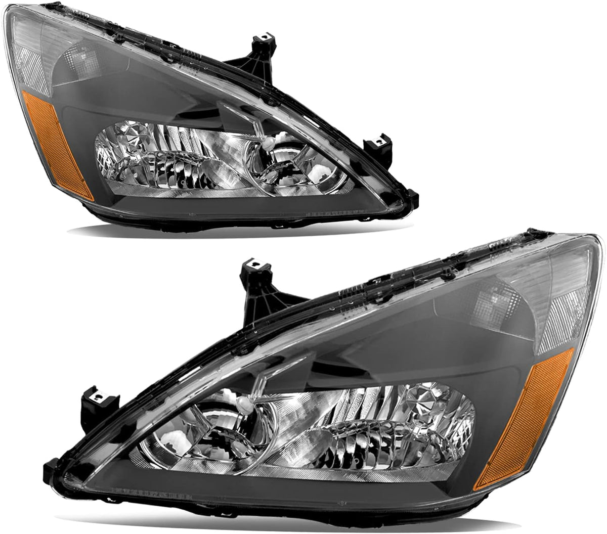 Headlight Assembly for 2003 to 2007 Honda Accord Black Housing M303