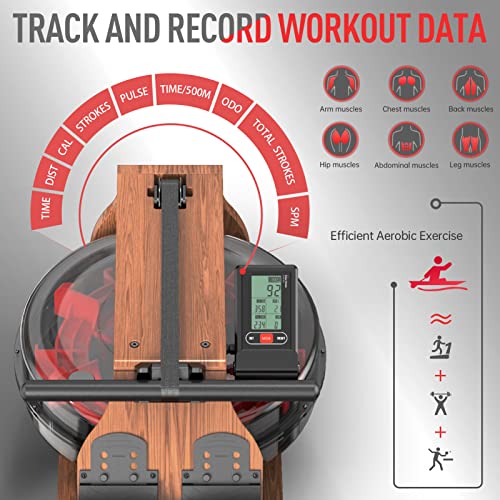 Foldable Rowing Machine with Bluetooth Monitor X177499