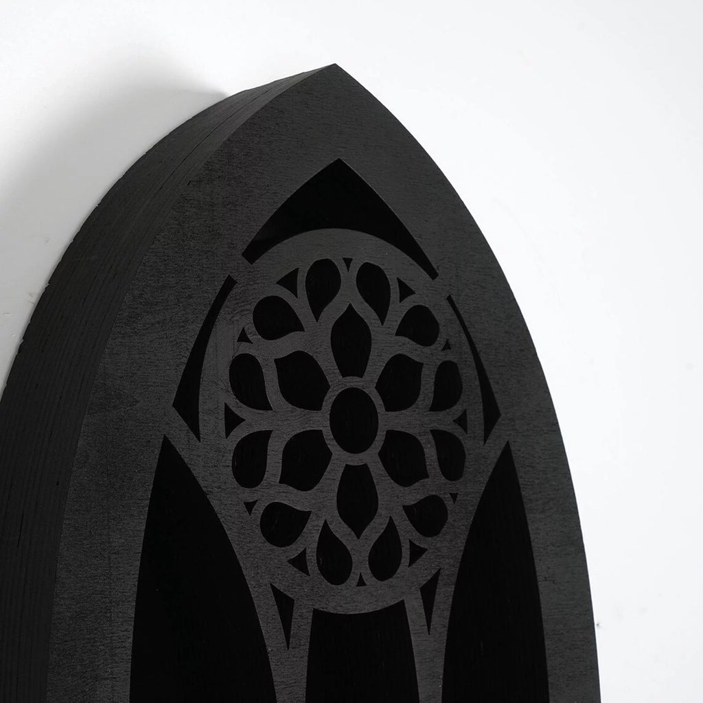 Black Wooden Wall Display Shelf K8229