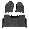 Black 2 Row Custom Fit Floor Mats for 2019 Ram 1500 Crew Cab C244582