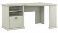 Linen White Oak Corner Desk with Storage J5290