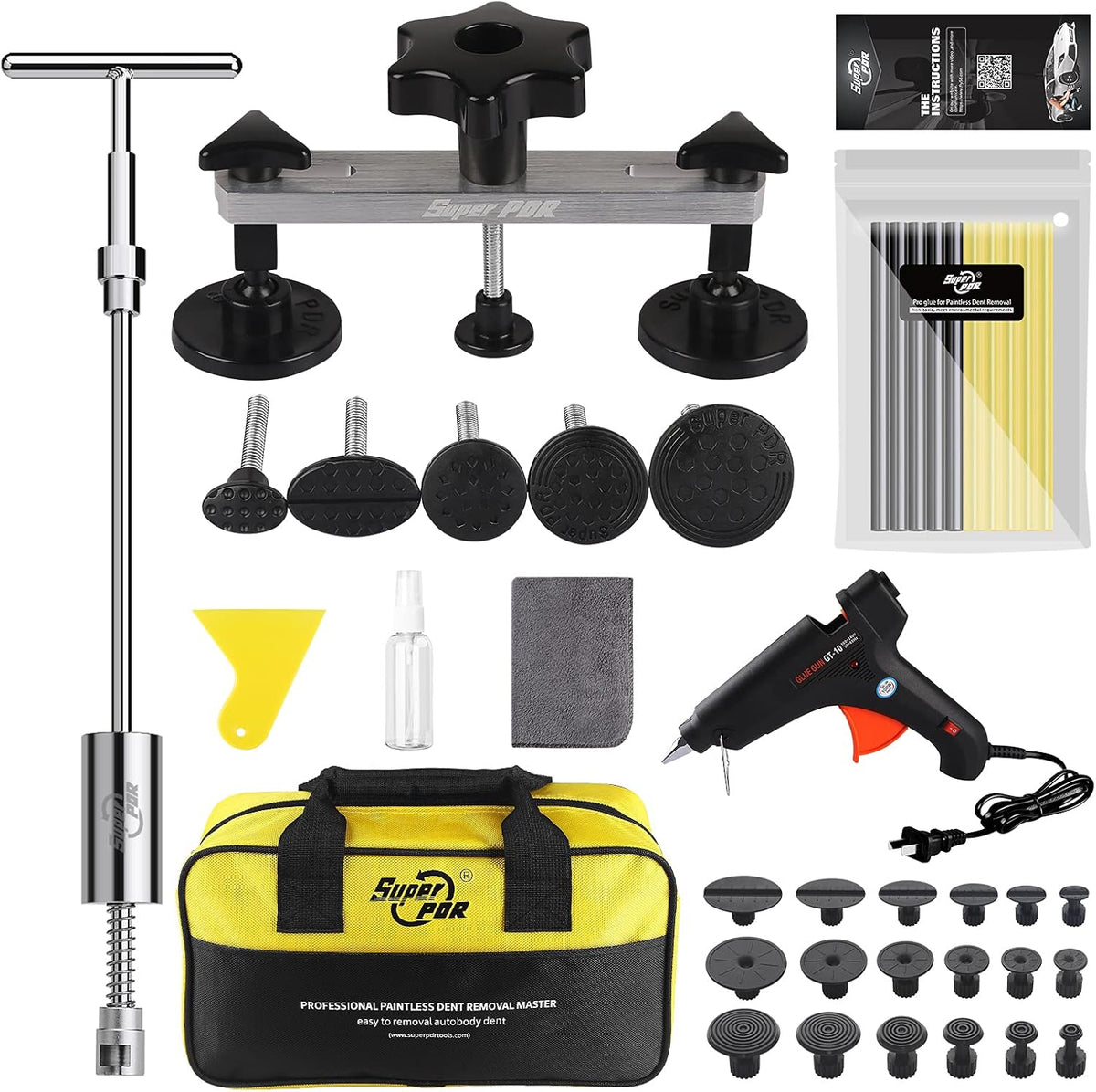 32pcs Dent Repair Tool Kit with Pulling Tabs Bridge F4590