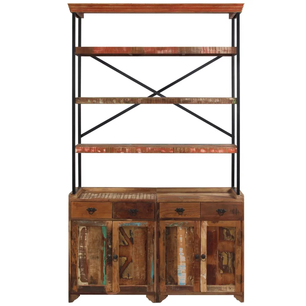 Solid Reclaimed Wood Sideboard with Shelves Z1739