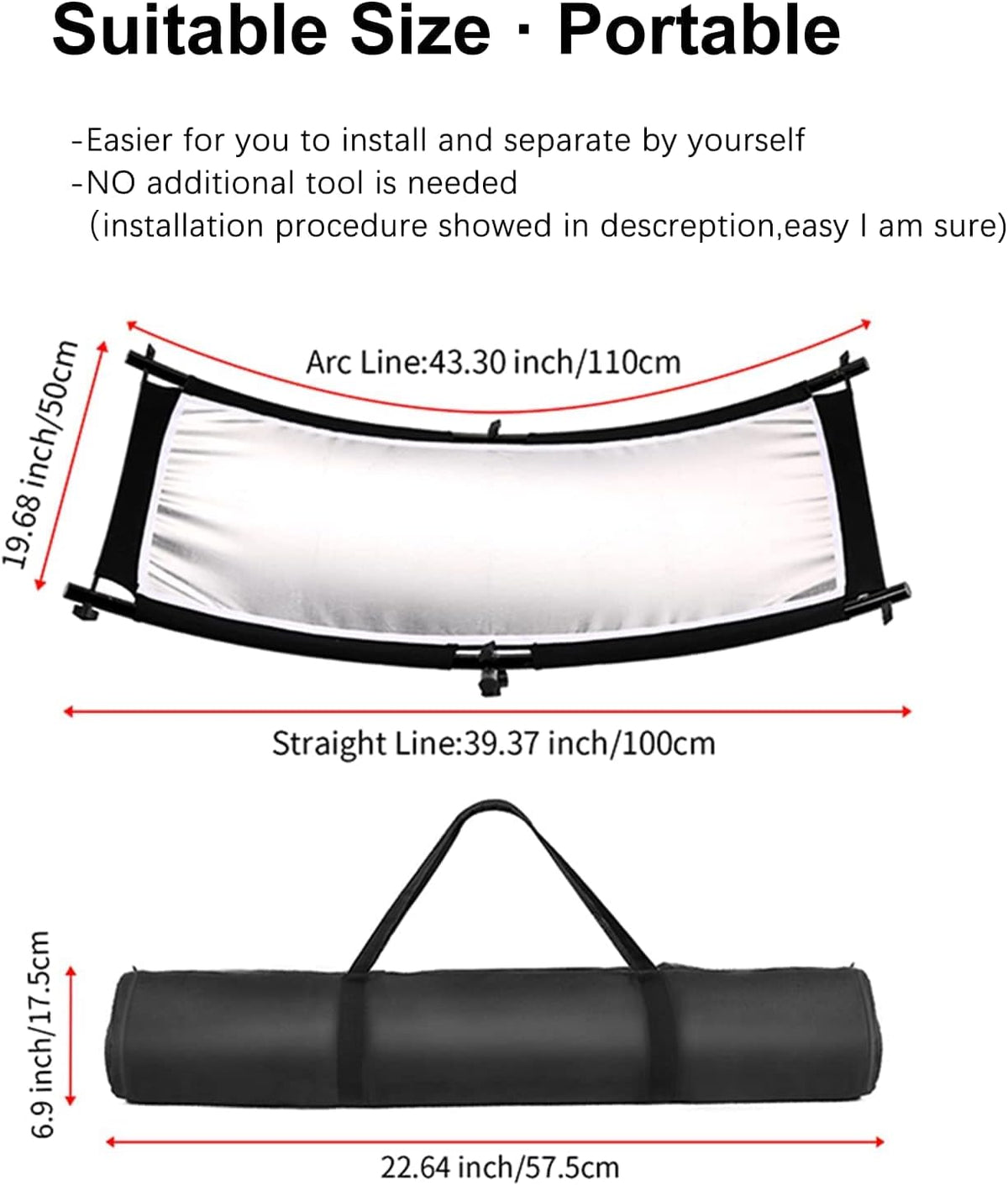 White/Silver/Gold/Black Clamshell Light Reflector with Carry Bag H66456