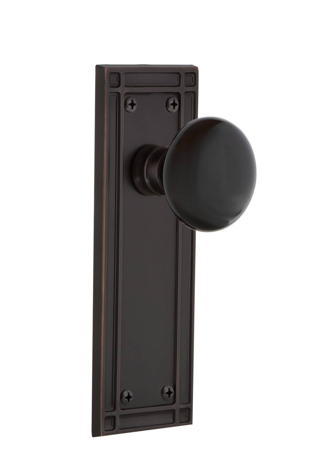 Black Porcelain Door Knob D291245