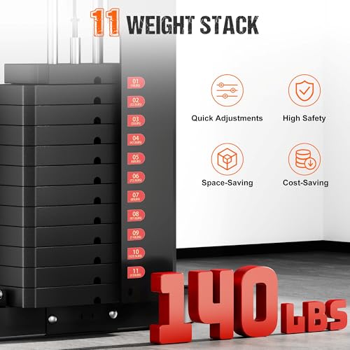 M1 Workout Station with 140LBS Weight Stack L184