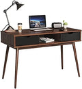 Mid Century Desk with Drawers & Solid Wood Legs L557367