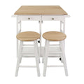 White Square Breakfast Cart with Drop-Leaf Table H973696