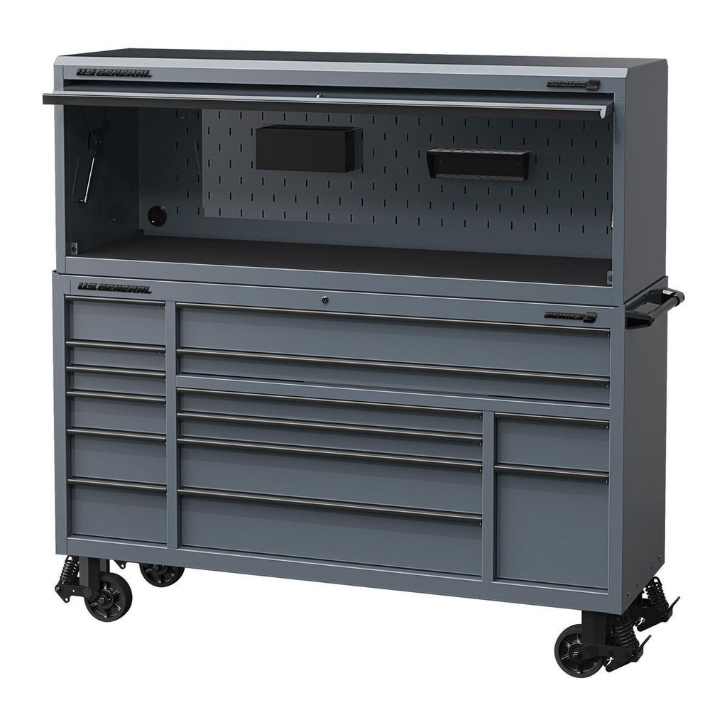72 in. x 22 in. Slate Gray Triple-Bank Roll Cab W797