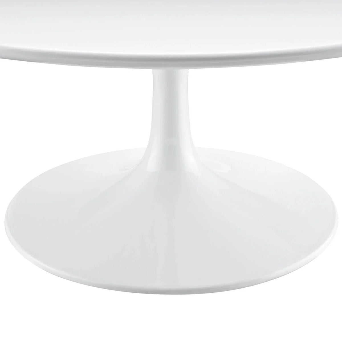 36" Round Wood Coffee Table in White E53047