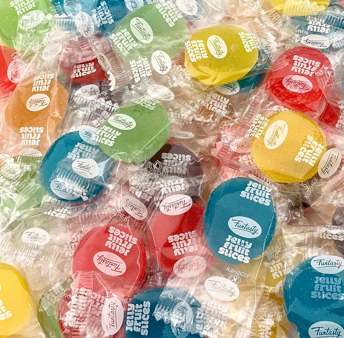 Assorted Fruit Jelly Patties Candy, 5 Pound Box (About 200 Count) O194