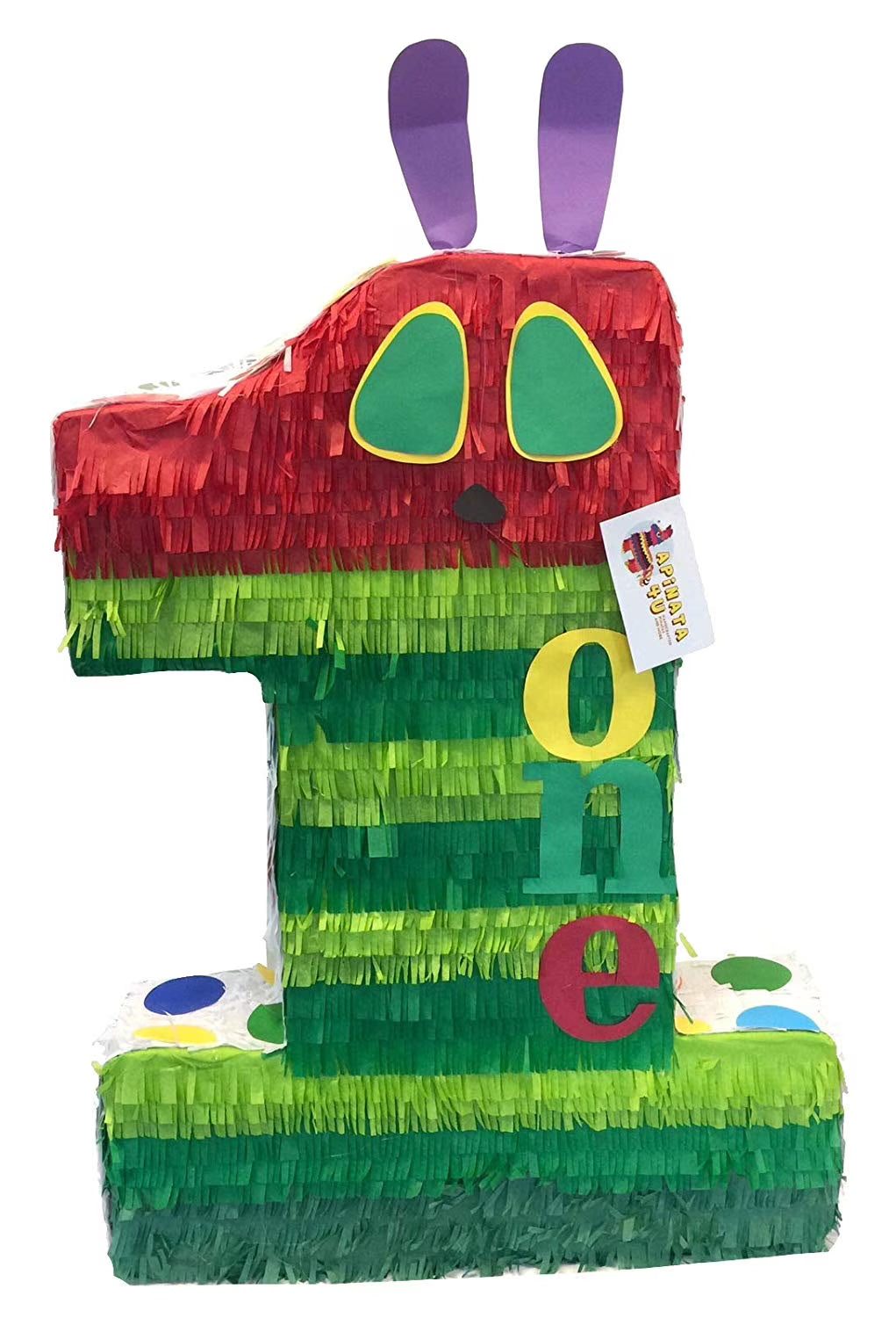 20" Tall Caterpillar Theme Number One Pinata Z5192