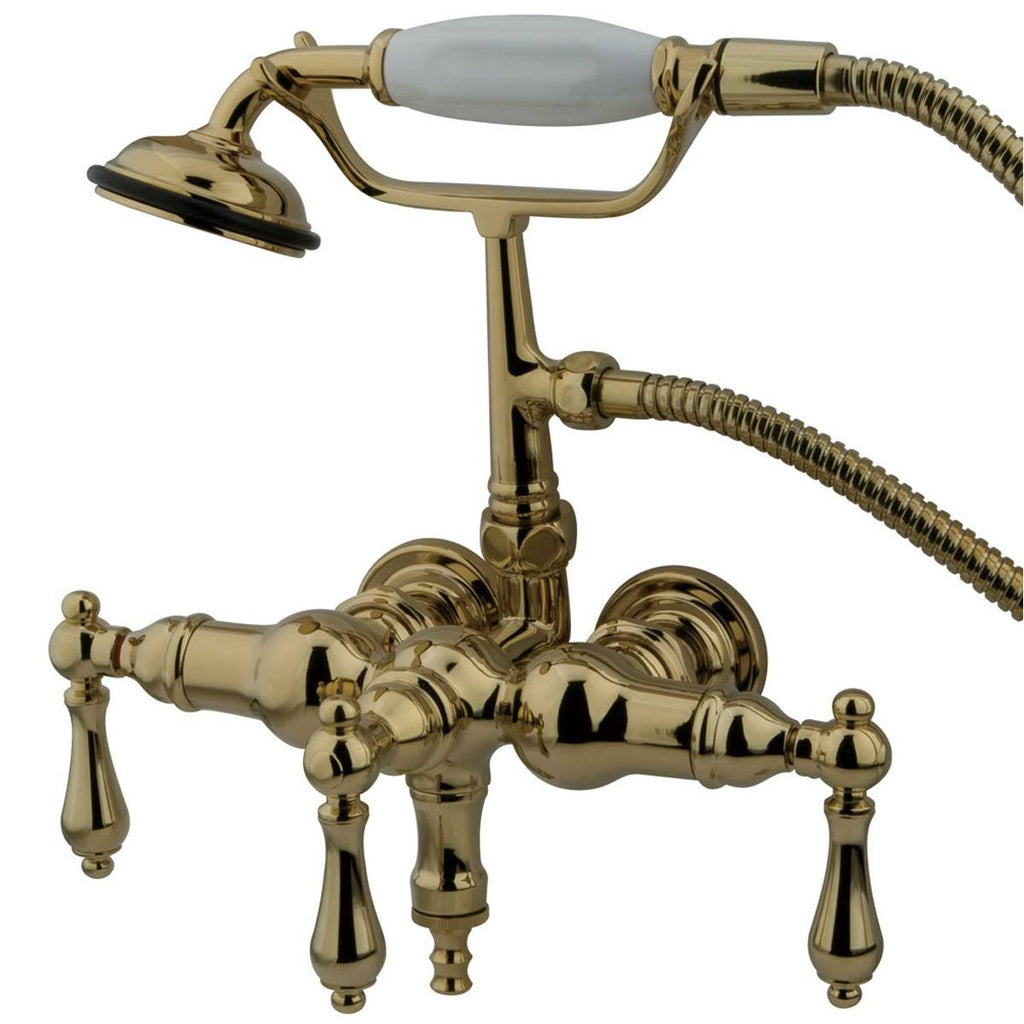 Oil Rubbed Bronze Wall Mount Clawfoot Tub Filler with Hand Shower V284643