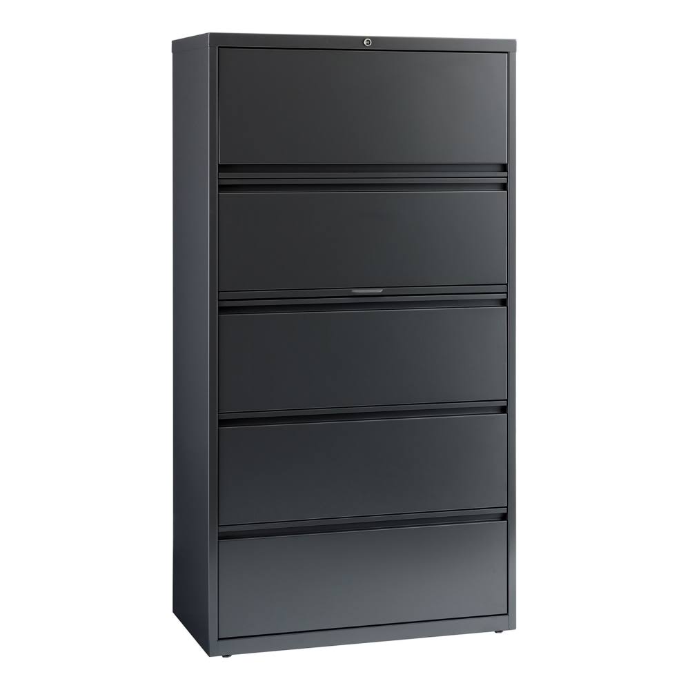 Charcoal 5-Drawer Metal Lateral File Cabinet C19759