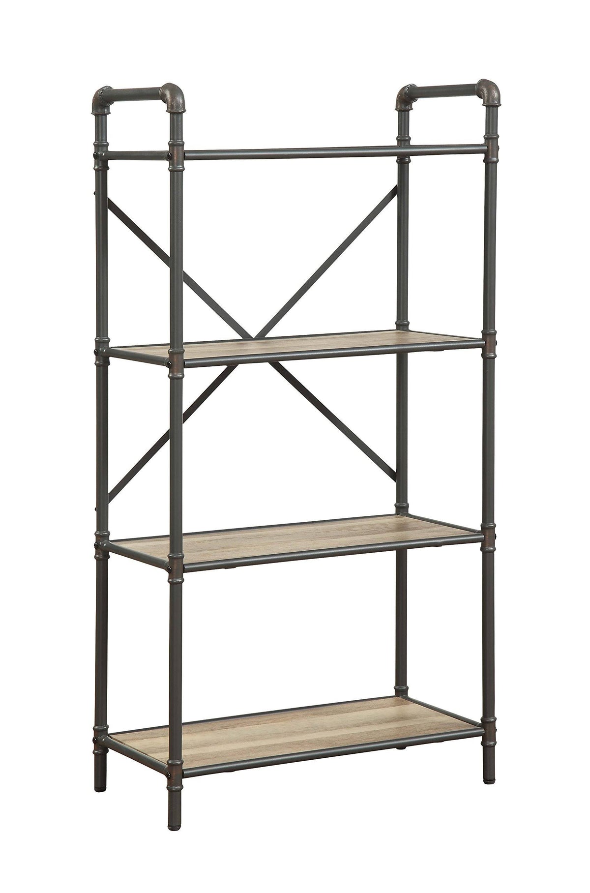 4 Shelf Bookcase, Sandy Gray/Oak I70874