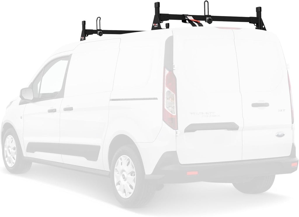 White 2 Bar Low Profile Roof Rack for Transit Connect I6892