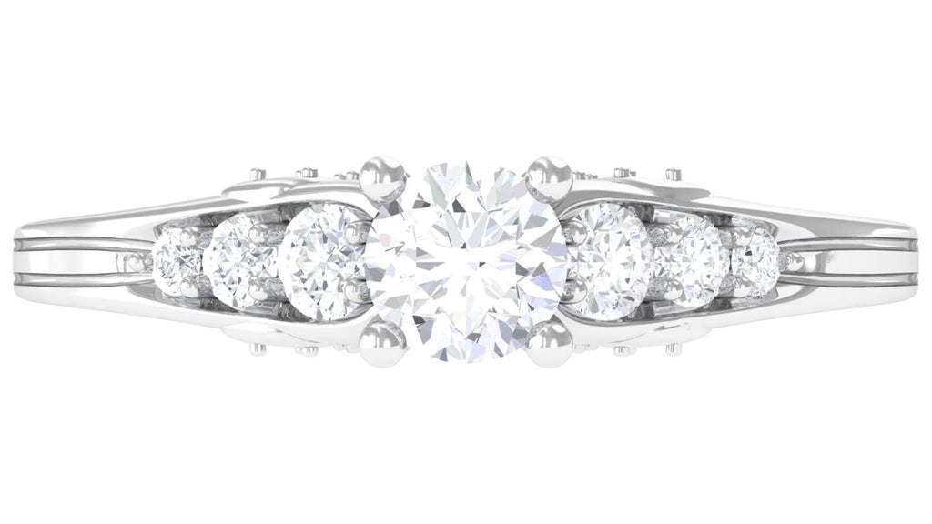 925 Sterling Silver Moissanite Solitaire Ring U207