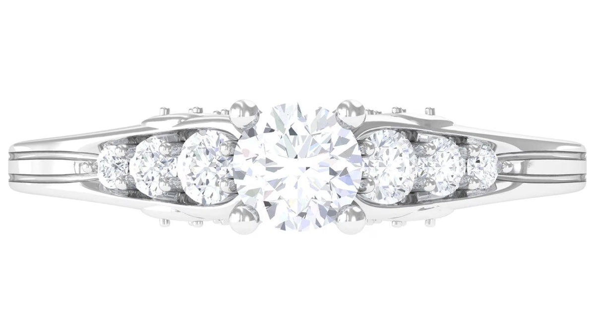 925 Sterling Silver Moissanite Solitaire Ring U207
