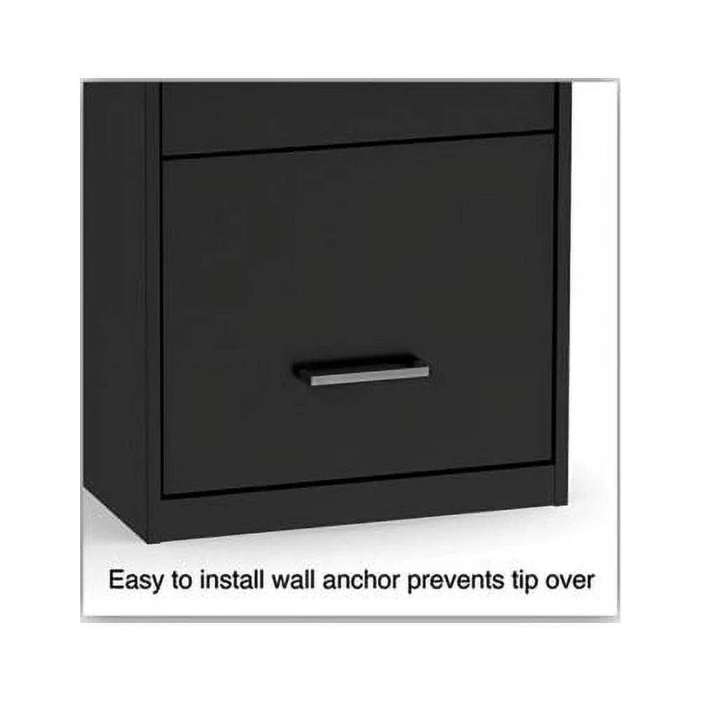 Black 3 Drawer Vertical File Cabinet D47710