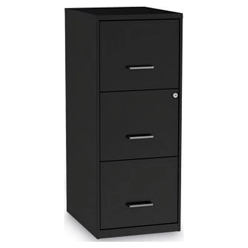 Black 3 Drawer Vertical File Cabinet D47710