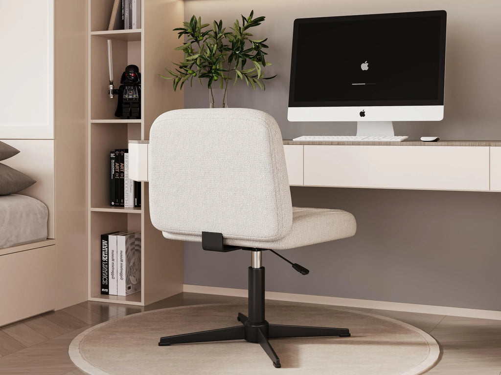 Armless Wide Seat Ergonomic Swivel Office Chair U925