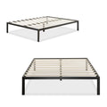 Queen Metal Bed Frame with Wooden Slat Support T3863