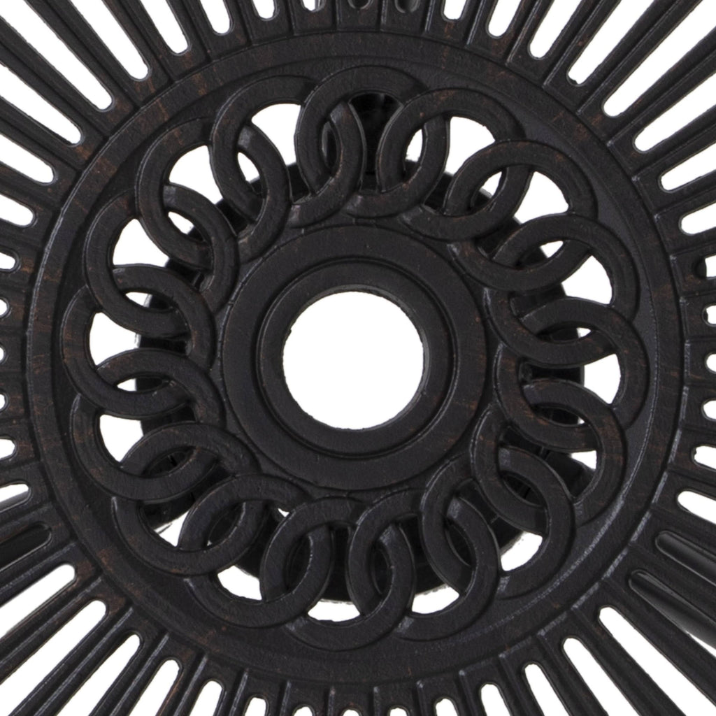 Cast Aluminum Round Patio Bistro Table with Umbrella Hole Y727