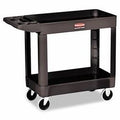 Black Two-Shelf Heavy-Duty Utility Cart U58174