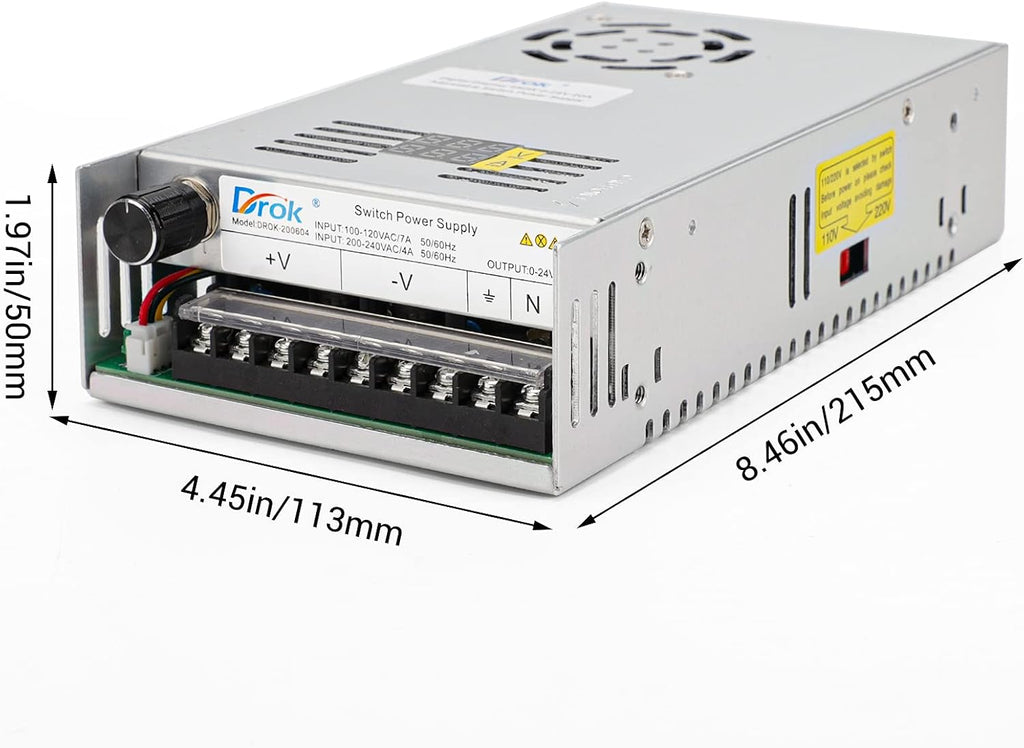 24V 20A 480W Buck Converter Dual Display Variable Adjustable Regulated Switching Voltage Transformer X169988