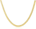 14K Solid Yellow Gold Cuban Chain Necklace Z389059