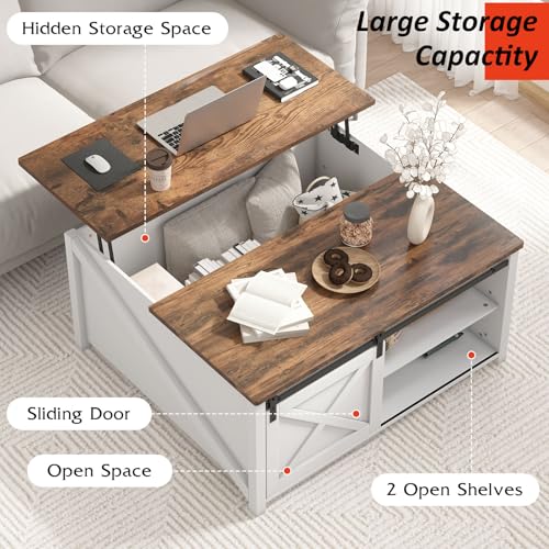 Black Lift Top Coffee Table with Storage X979