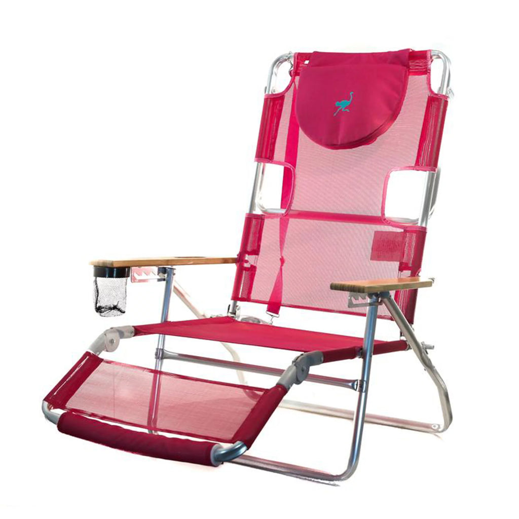 Pink 16" Tall Reclining Beach Chair 4 Pack Y1750