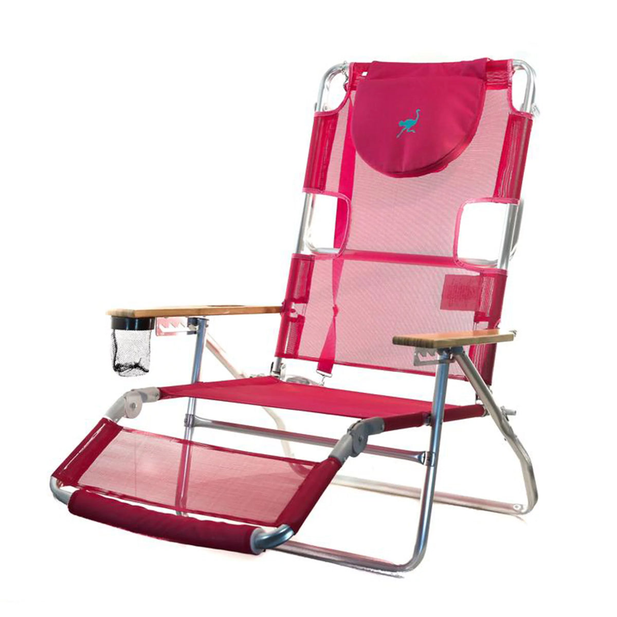 Pink 16" Tall Reclining Beach Chair 4 Pack Y1750